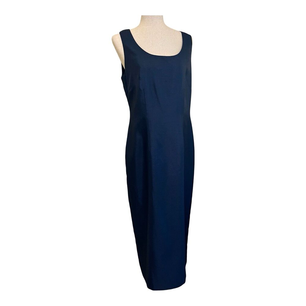 NWT Jessica Howard Evenings Navy Blue Sz 12 Sheath Maxi Formal Size:12